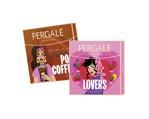 Цукерки pop coffee кавова, 115 г, lovers фруктова начинка, 118 г Pergale™