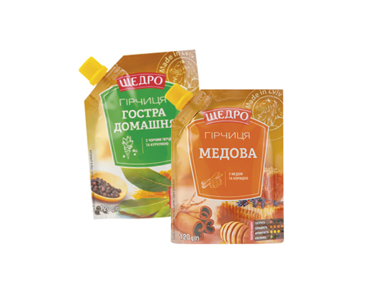 Гірчиця гостра домашня, медова, 120 г Щедро™