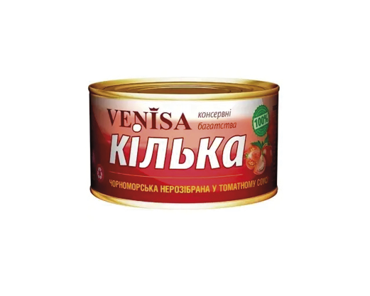 Кілька чорноморська нерозібрана в томатному соусі, 240 г Venisa™