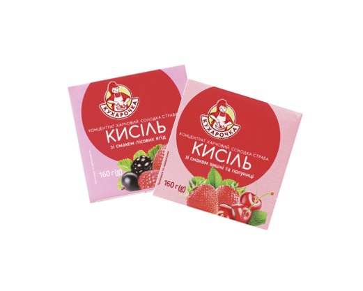 Кисіль лісова ягода, вишня-полуниця, 160 г Кухарочка™