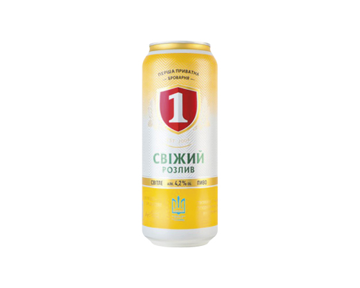 Пиво світле «Свіжий розлив» 4.2%, 0.5 л Перша приватна броварня™