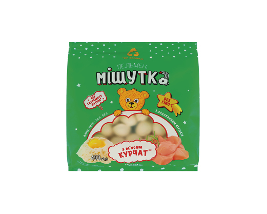 Пельмені з м’ясом курчат, 400 г Мішутка™