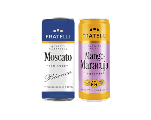 Напій Mango-Maracuja, Moscato Bianco, білий напівсолодкий 6.9% 0.33 л Fratelli™