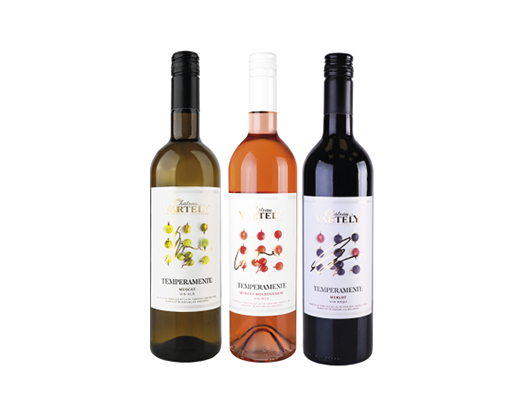 Вино Merlot червоне, Muscat біле, Muscat Moldovenesc рожеве, напівсолодке, 12%, 0.75 л Temperamente™