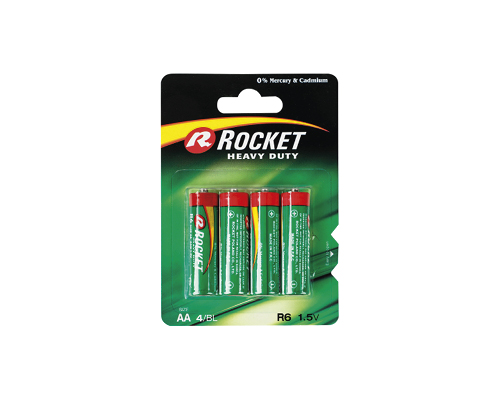 Батарейки лужні АА R6, 4 шт, 1 упаковка Rocket™