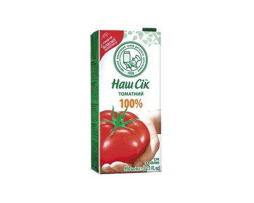 Сік томатний з м’якоттю і сіллю, 0.95 л Наш сік™