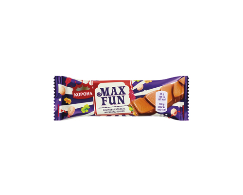 Шоколад молочний Max Fun мармелад-печиво-карамель, 38 г Корона™