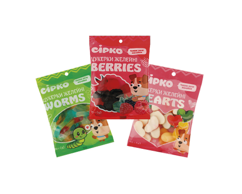 Цукерки желейні Berries, Hearts, Worms, 70 г Сірко™