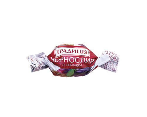 Цукерки Чорнослив з горіхом, 100 г Традиція™
