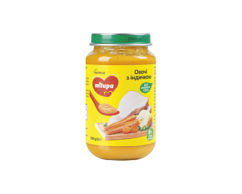 Пюре Овочі з індичкою, від 6 місяців, 200 г Milupa™
