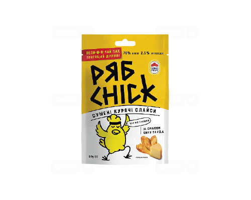 Слайси курячі з філе сушені зі смаком сир Гауда, 50 г Рябchick™