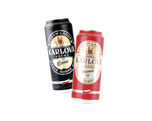Пиво напівтемне Rezane 4.6%, темне Cerne 4.4%, 0.5 л Karlova Krčma™