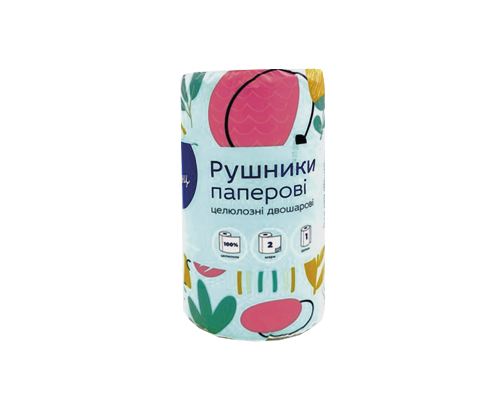 Рушники паперові білі 2-шар., 1 шт Глянц™