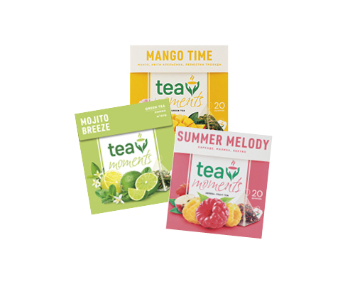 Чай зелений Mojito Breeze, Mango Time, каркаде Summer Melody, 20*1.7 г, 34 г Tea Moment™