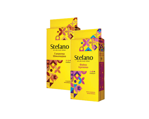 Кава мелена Галантна шоколадна, Файна кремова, смажена, 230 г Stefano™
