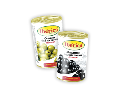 Оливки зелені, чорні, без кісточки, 280 г Iberica™