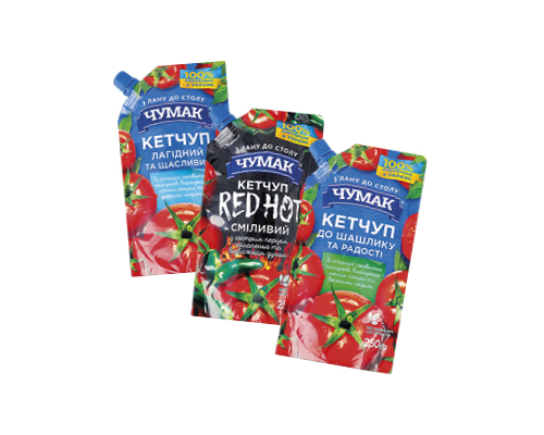 Кетчуп “Лагідний”, “До шашлику”, “Red Hot”, 250 г Чумак™
