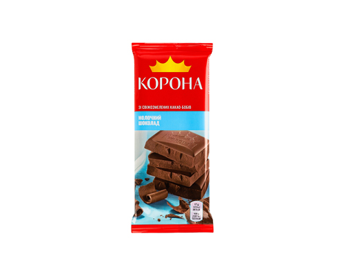 Шоколад молочний без додатків, 85 г Корона™