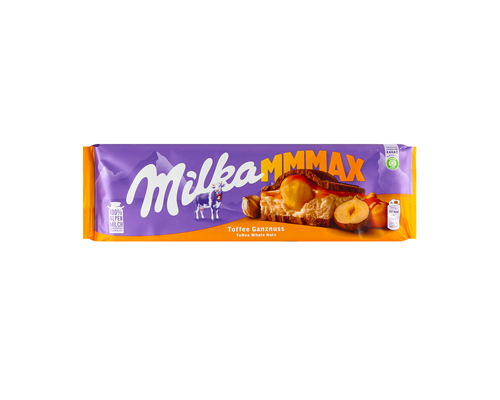 Шоколад з начинкою цілий горіх і карамель, 300 г Milka™