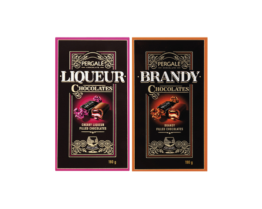 Цукерки шоколадні з вишневим лікером, бренді, 190 г Pergаle™