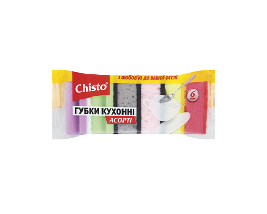Губки кухонні асорті, 6 шт Chisto™