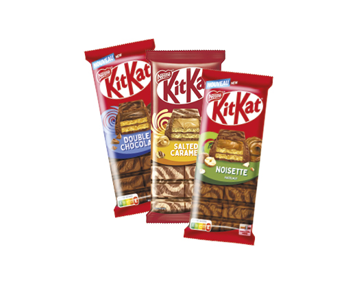 Шоколад молочно-чорний Kit Kat лісовий горіх, подвійний шоколад, солона карамель, 99 г Nestle™