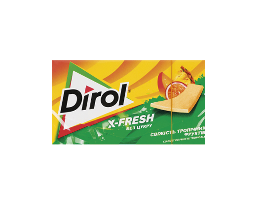 Жувальна гумка x-fresh свіжість тропічних фруктів, 13.5 г Dirol™