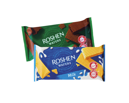 Вафлі Wаfers молоко, какао, 216 г Roshen™