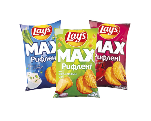 Чипси картопляні рифлені смак лобстера, сметана та цибуля, королівський сир, 95 г Lay’s™