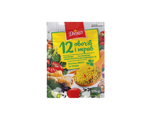 Приправа універсальна 12 овочів і трав, 170 г Деко™