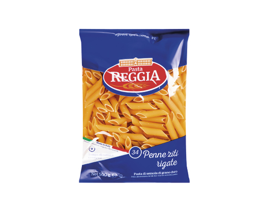 Макарони Penne Ziti Rigate перо, 500 г Reggia™
