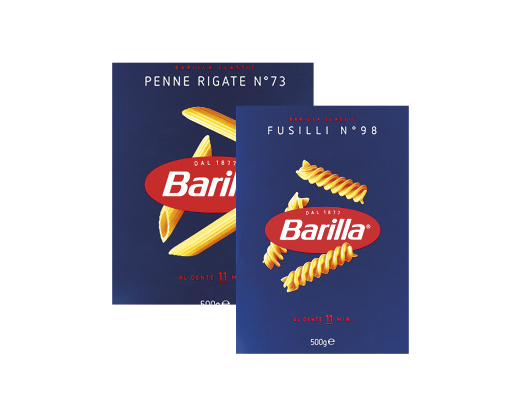 Макарони Penne Rigаte N73 пера, Fusilli N98 спіральки, 500 г Bаrillа™