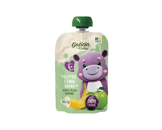 Пюре baby яблуко-слива-банан, 90 г Galicia™