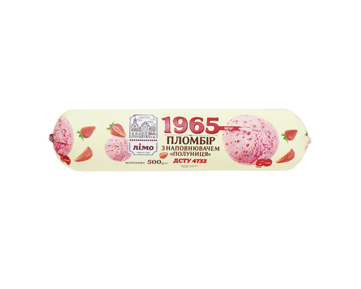 Морозиво пломбір 1965 полуниця, 500 г Лімо™