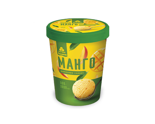 Морозиво Сорбет манго, 500 г Рудь™