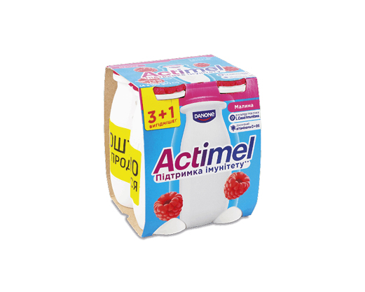 Продукт кисломолочний Actimel малина, 4*100 г, 400 г Dаnone™