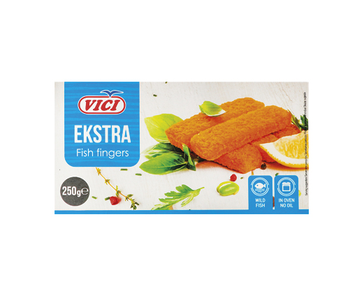 Рибні палички з філе-шматочків в паніровці, 250 г Vici™