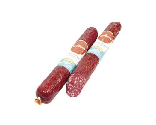 Ковбаса сирокопчена «Салямі Карпатська», 100 г Глобино™