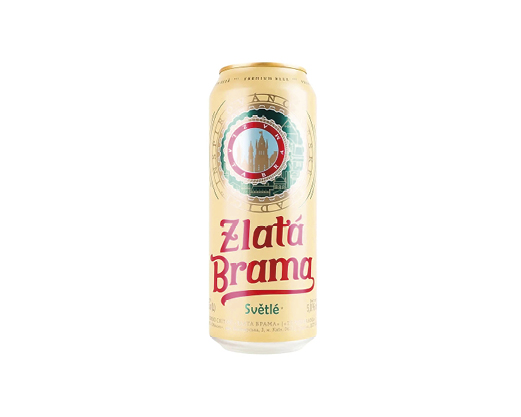 Пиво світле пастеризоване 5%, 0.5 л Zlata Brama™