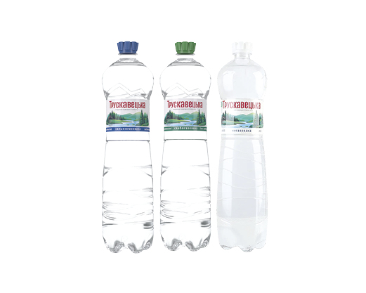 Мінеральна вода слабогазована, сильногазована, негазована, 1.5 л Трускавецька™