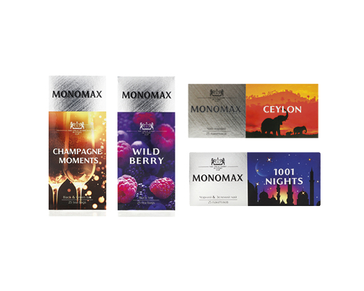 Чорний чай «Ceylon», «Earl Grey» з бергамотом, 25*2 г, 50 г, чорний «Wild Berry», чорний і зелений «1001 Nights», «Chаmpаgne Moments», 25*1.5 г, 37.5 г Monomаx™
