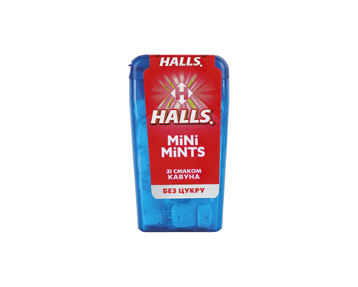Цукерки без цукру Mini Mints смак кавуна, 12.5 г Halls™