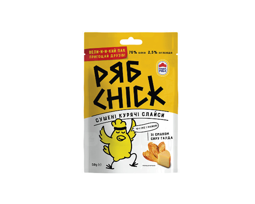Слайси курячі з філе сушені зі смаком сир Гауда, 50 г Рябchick™