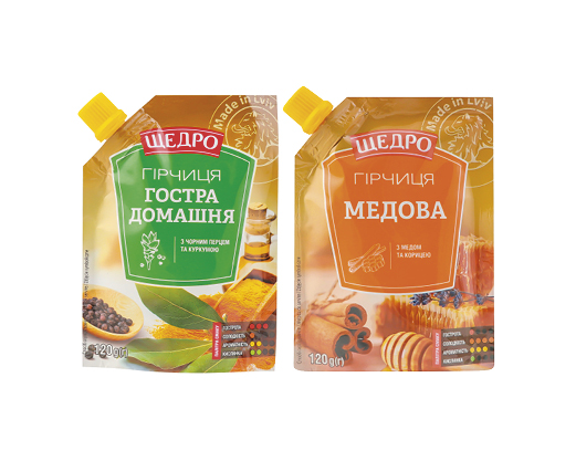 Гірчиця гостра домашня, медова, 120 г Щедро™