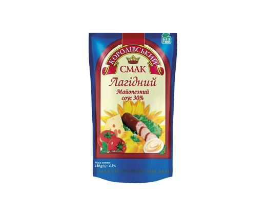 Соус майонезний Лагідний 30%, 180 г Королівський смак™