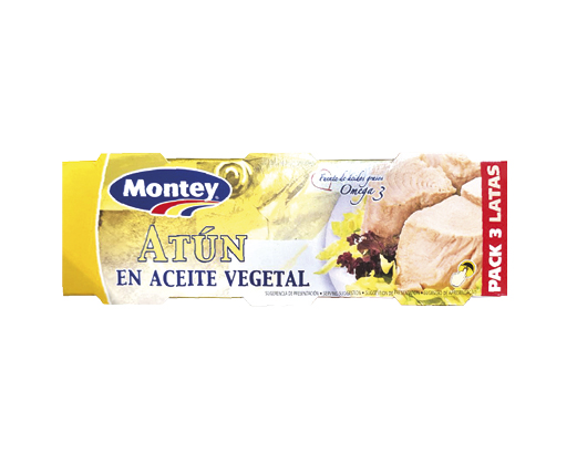 Тунець шматочками 3*80 г, 1 упаковка Montey™