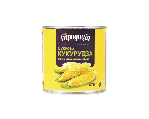Кукурудза цукрова консервована, 420 г Традиція™