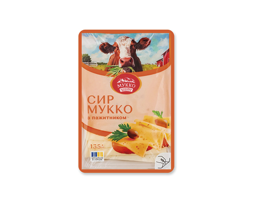 Сир напівтвердий з пажитником 51.7%, 135 г Мукко™
