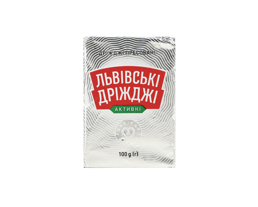 Дріжджі пресовані, 100 г Львівські дріжджі™