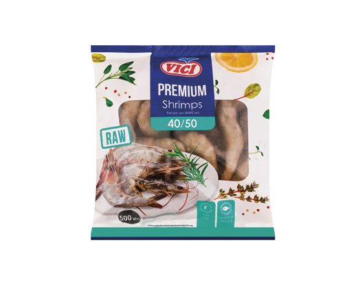 Креветки «Королівські» в панцирі 40/50, 500 г Vici™